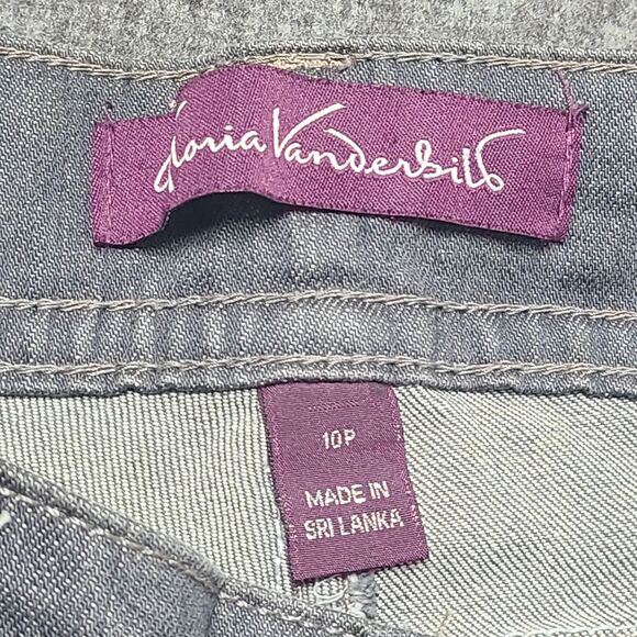 Gloria Vanderbilt Womens Jeans 10 Petite Grey Bootcut Flare Denim Pants - Picture 5 of 9